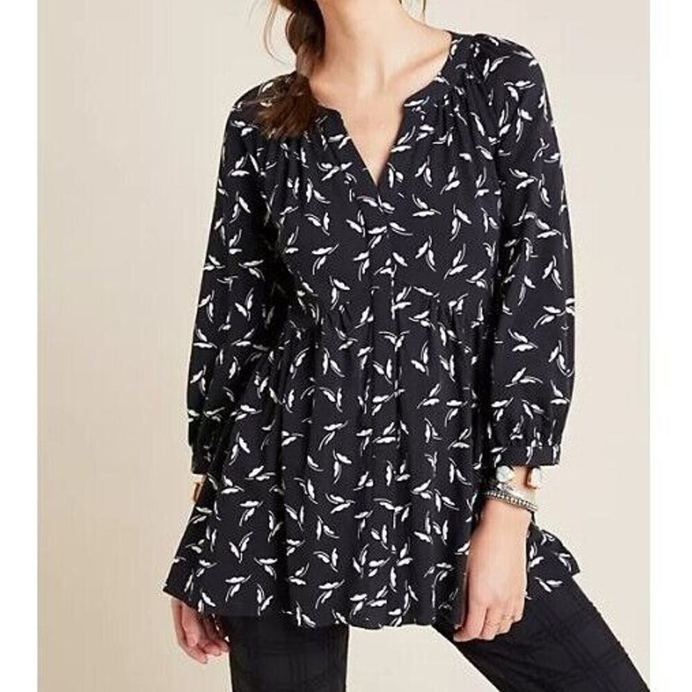 Anthropologie Maeve Womens Winona Babydoll Tunic Top Size S Boho Hippie Festival